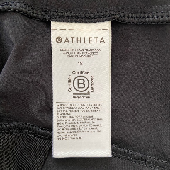 Athleta SoHo Skort Skirt Shorts Black Athleisure Golf Tennis Activewear Sz 18 - Picture 14 of 16